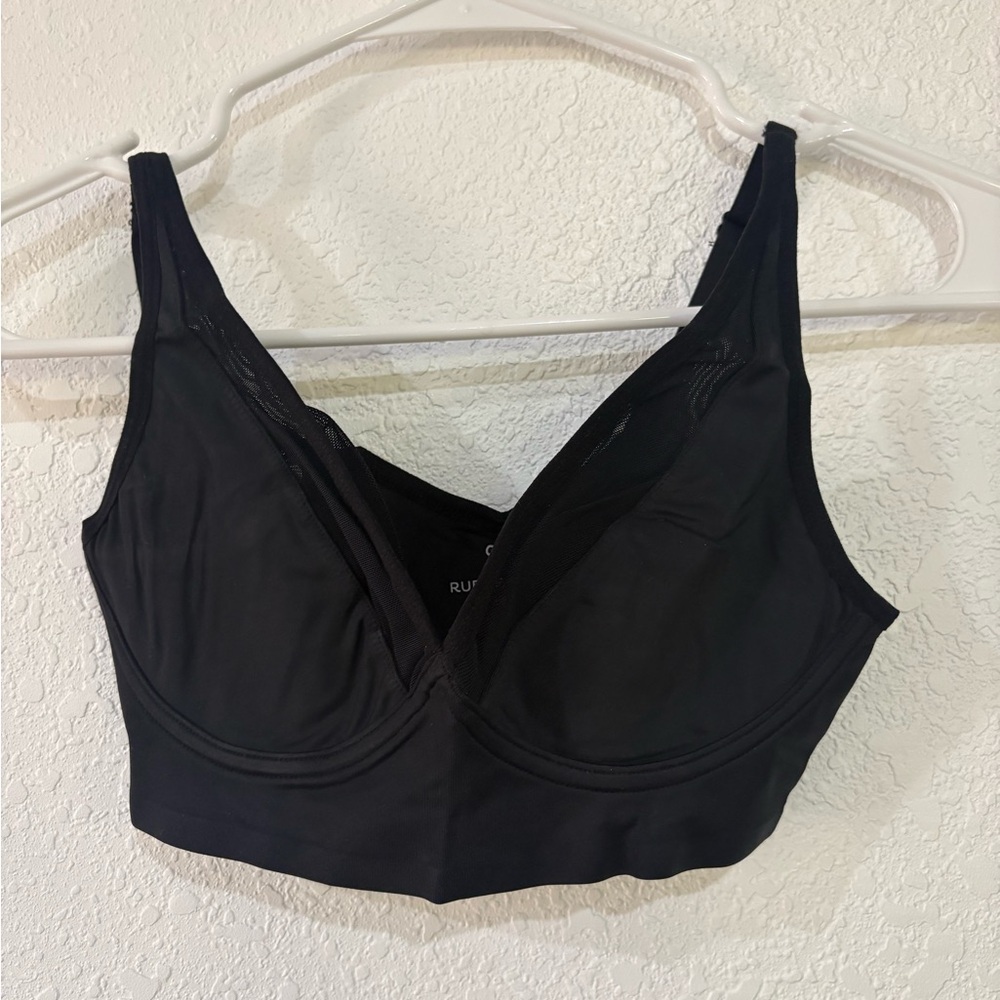 Ruby Ribbon Pin-up Racerback Demo Bra Black NWT